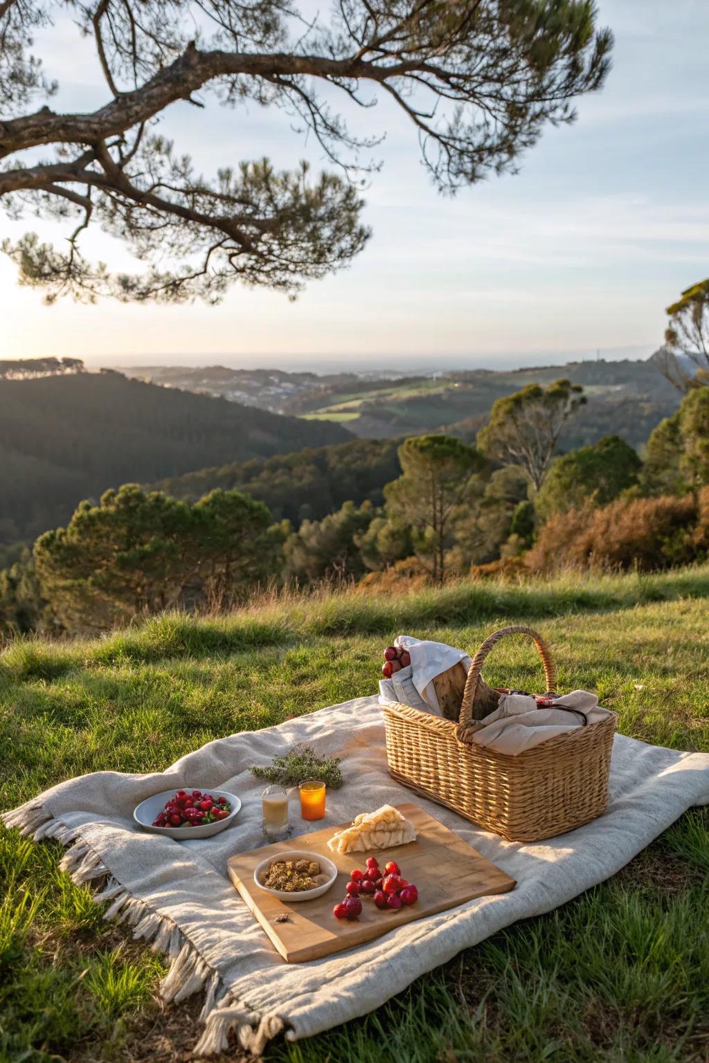 A surprise picnic offers a delightful and scenic celebration.