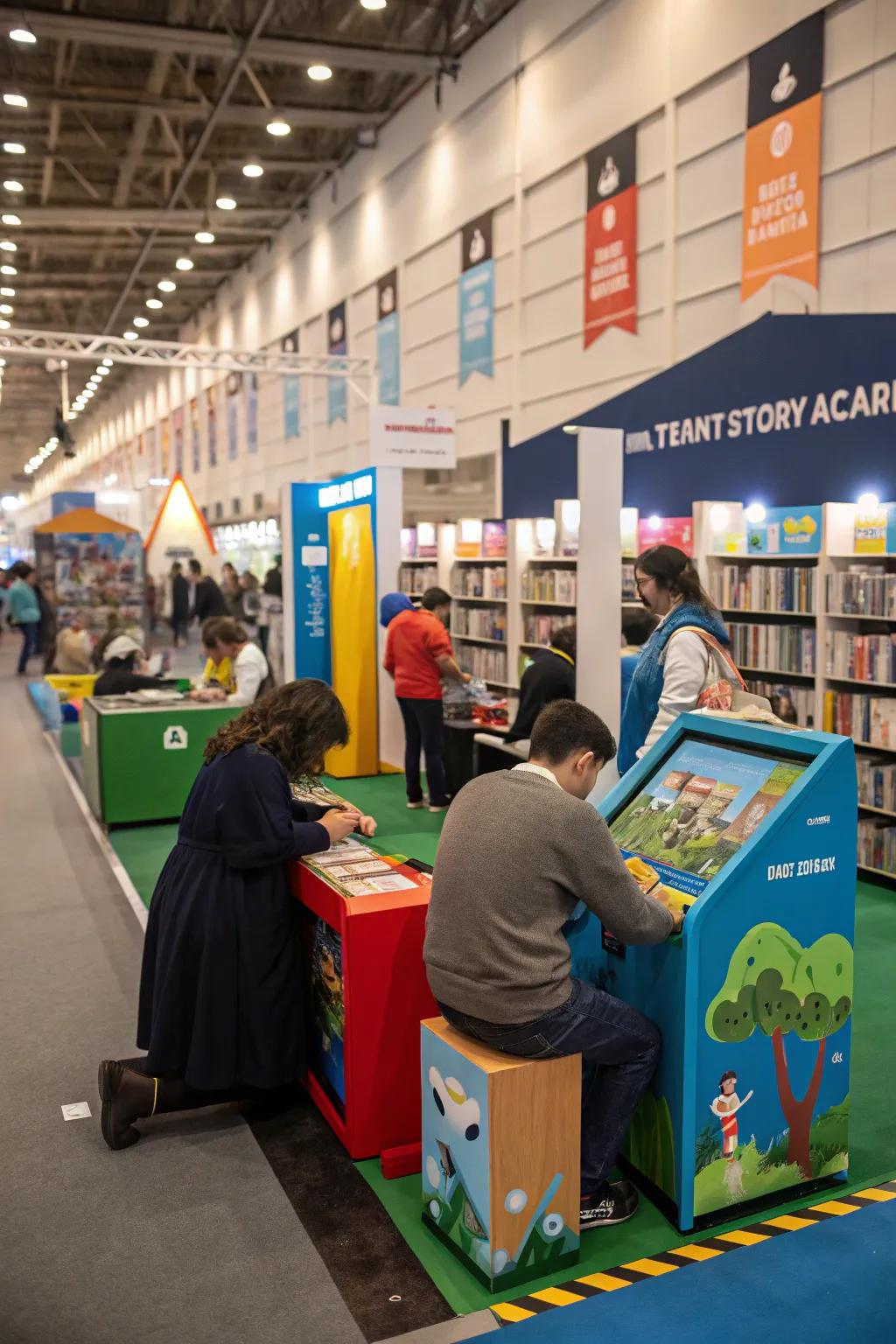 Story arcades bring interactive fun to the book fair.