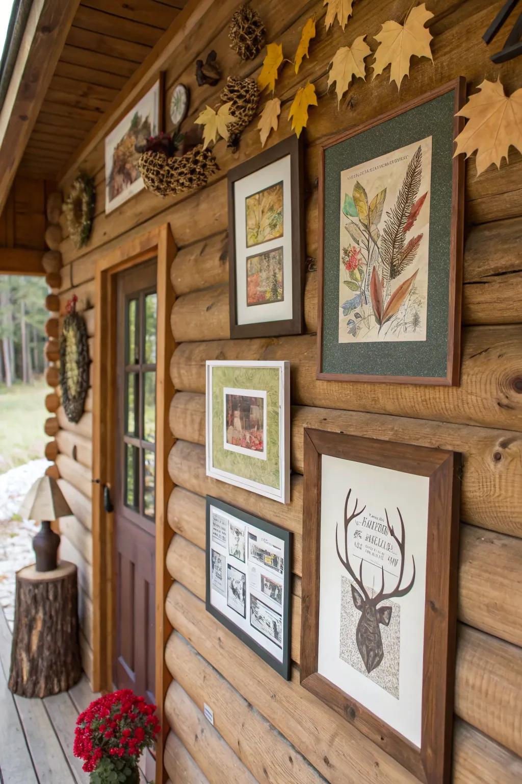 Wall art that transforms the cabin space with color and personality.