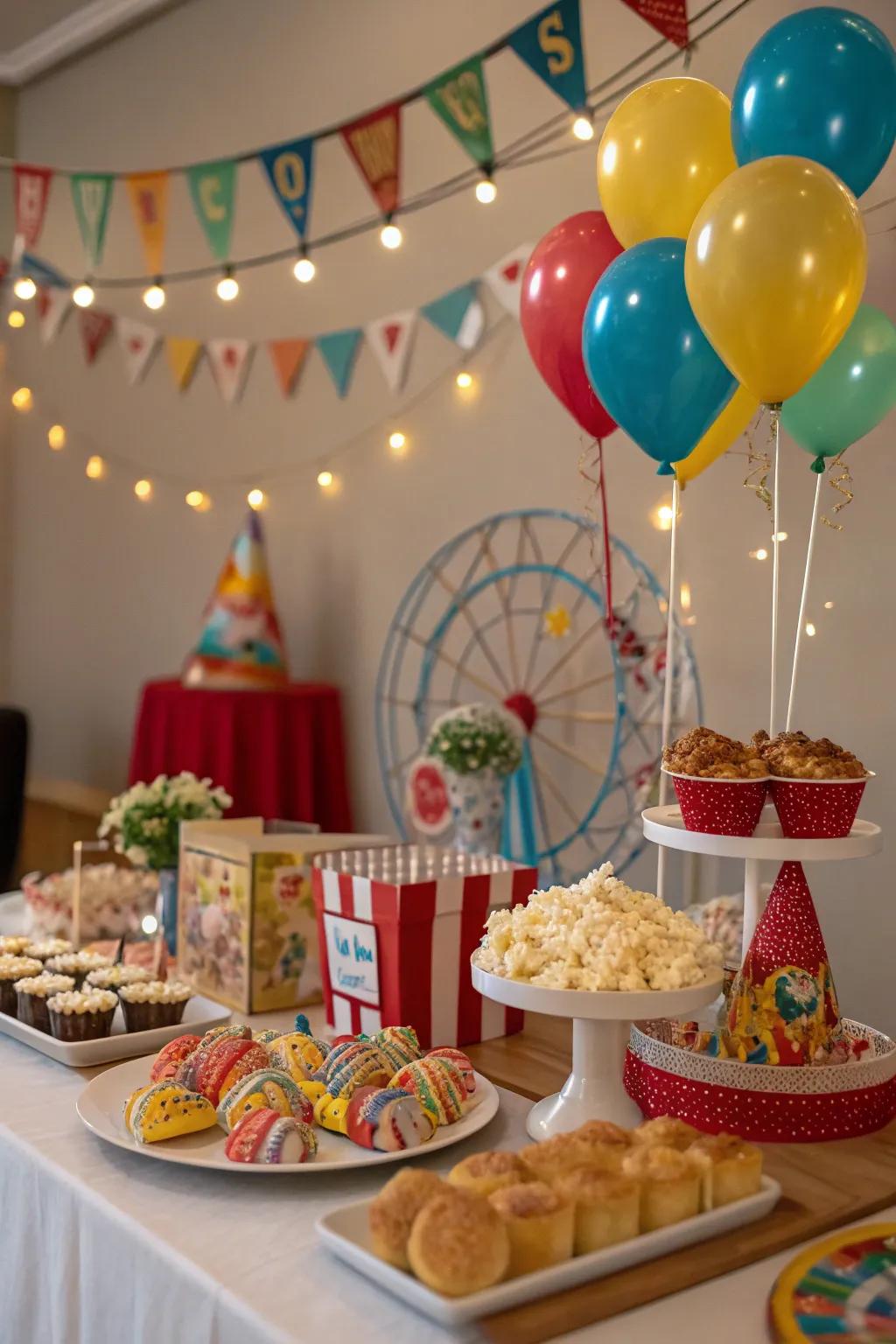 Step right up to a fun-filled carnival dinner party.