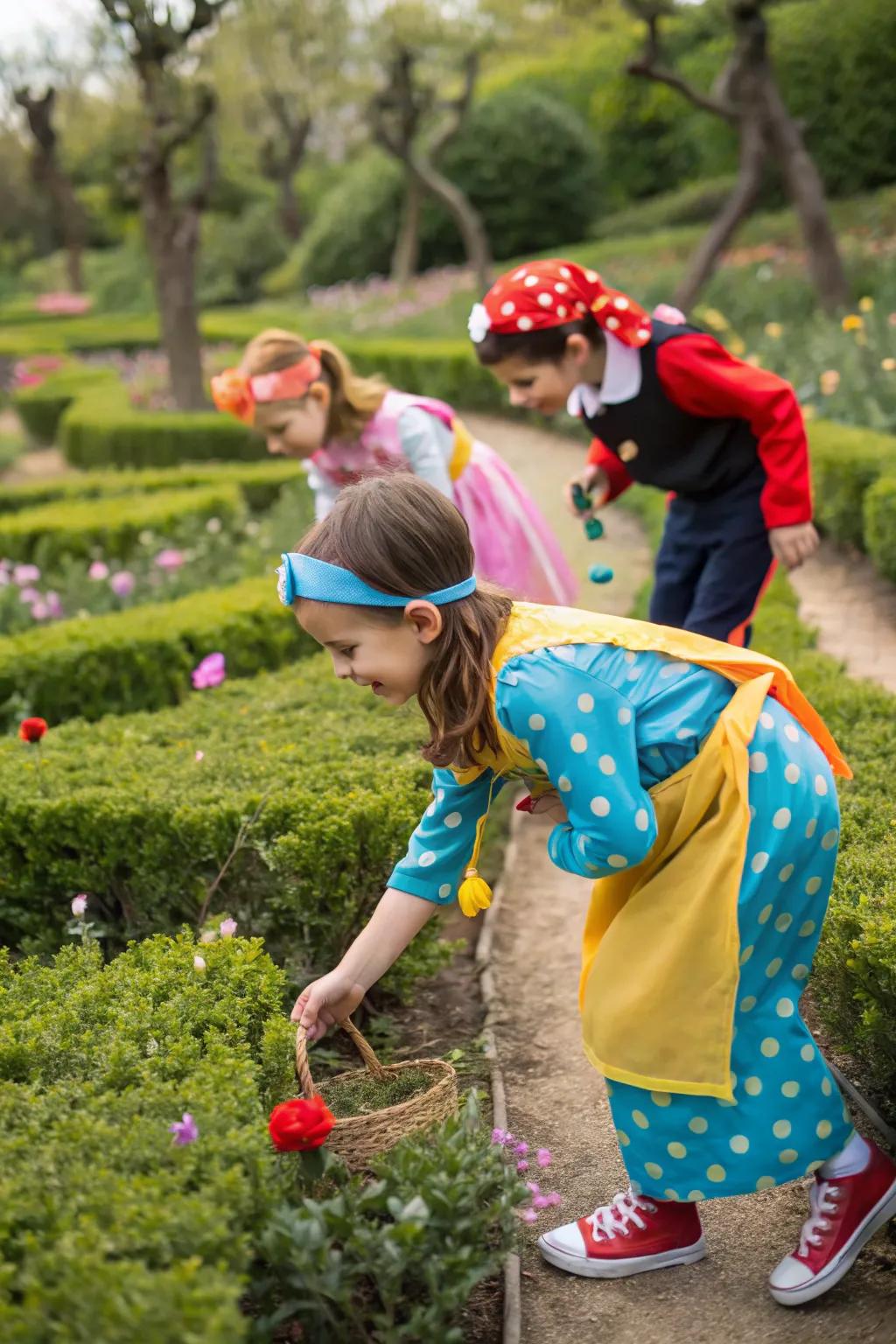 Adventurous young guests on a whimsical treasure hunt.