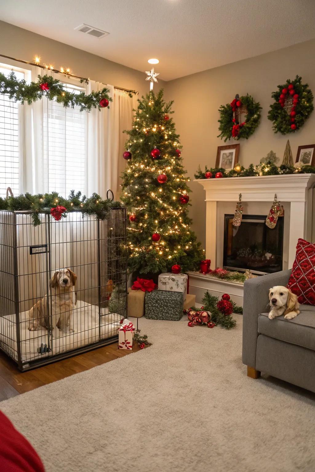 Pet-friendly decor ensures a safe holiday season.