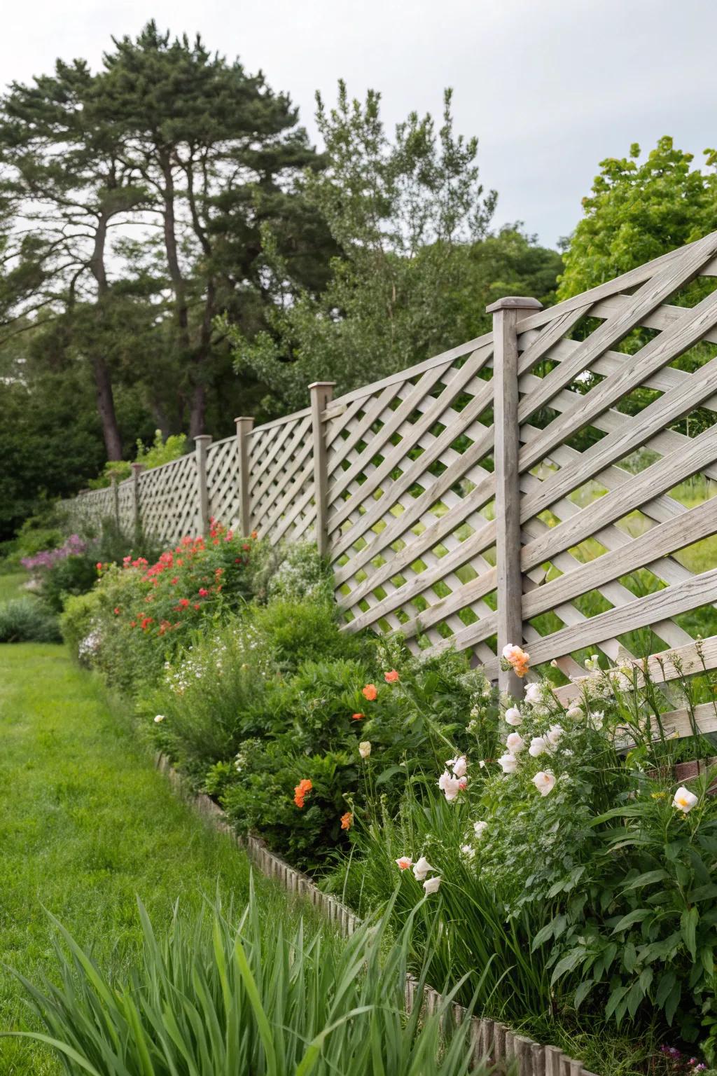 Patterned slats create visual intrigue and style.