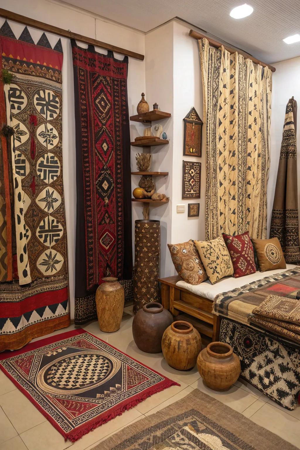 Southwestern motifs bring bold graphic elements.