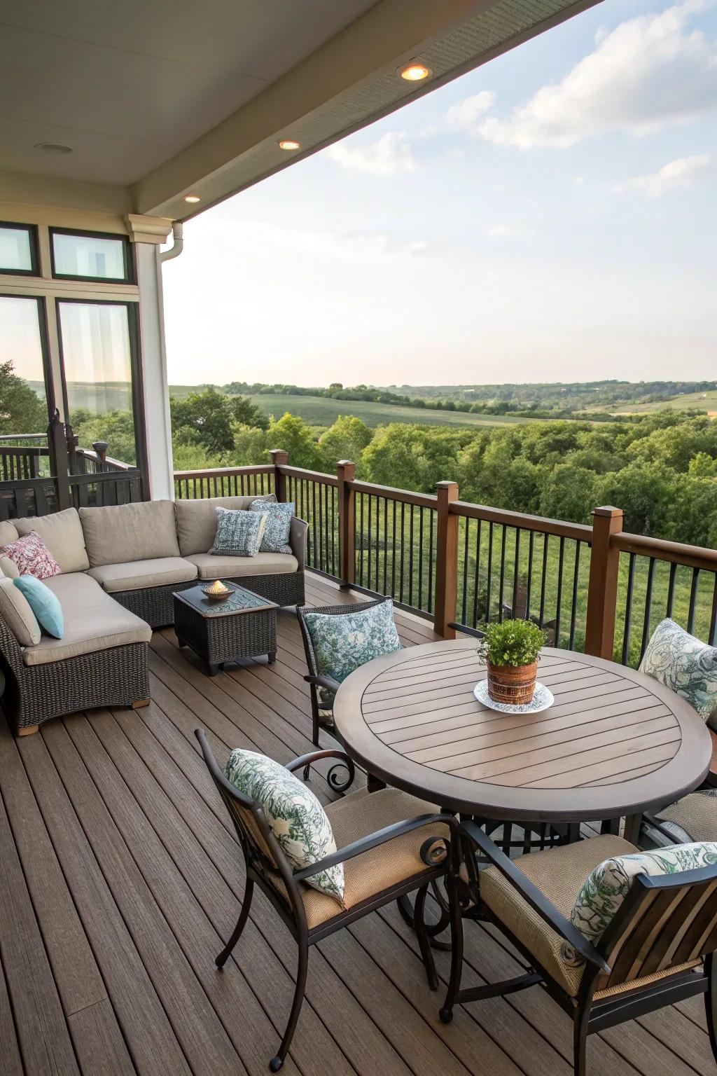 A deck designed to maximize breathtaking sky-high views.