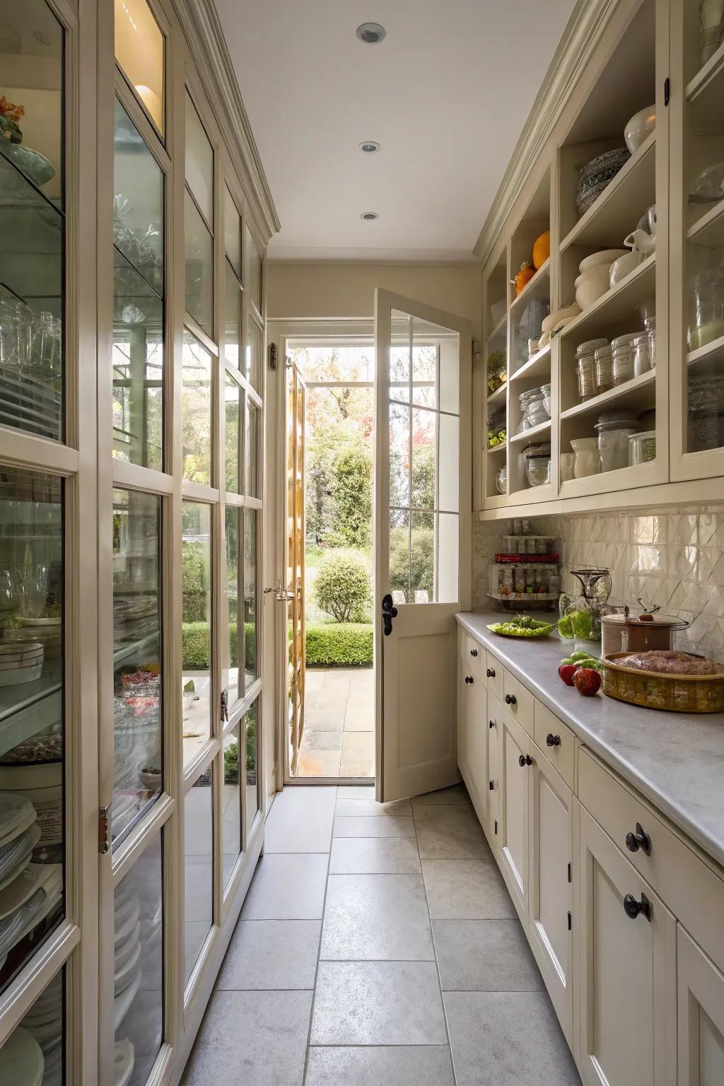 Transparent elements keep the kitchen feeling open and connected.