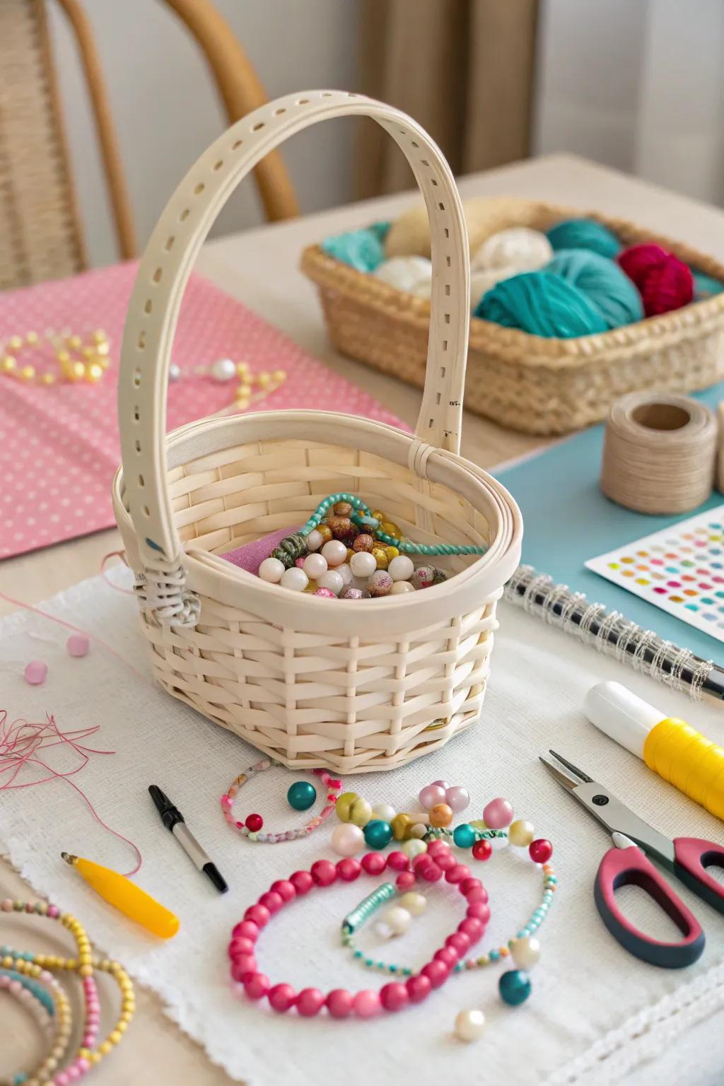 Encourage creativity with a DIY jewelry kit in the Easter basket.