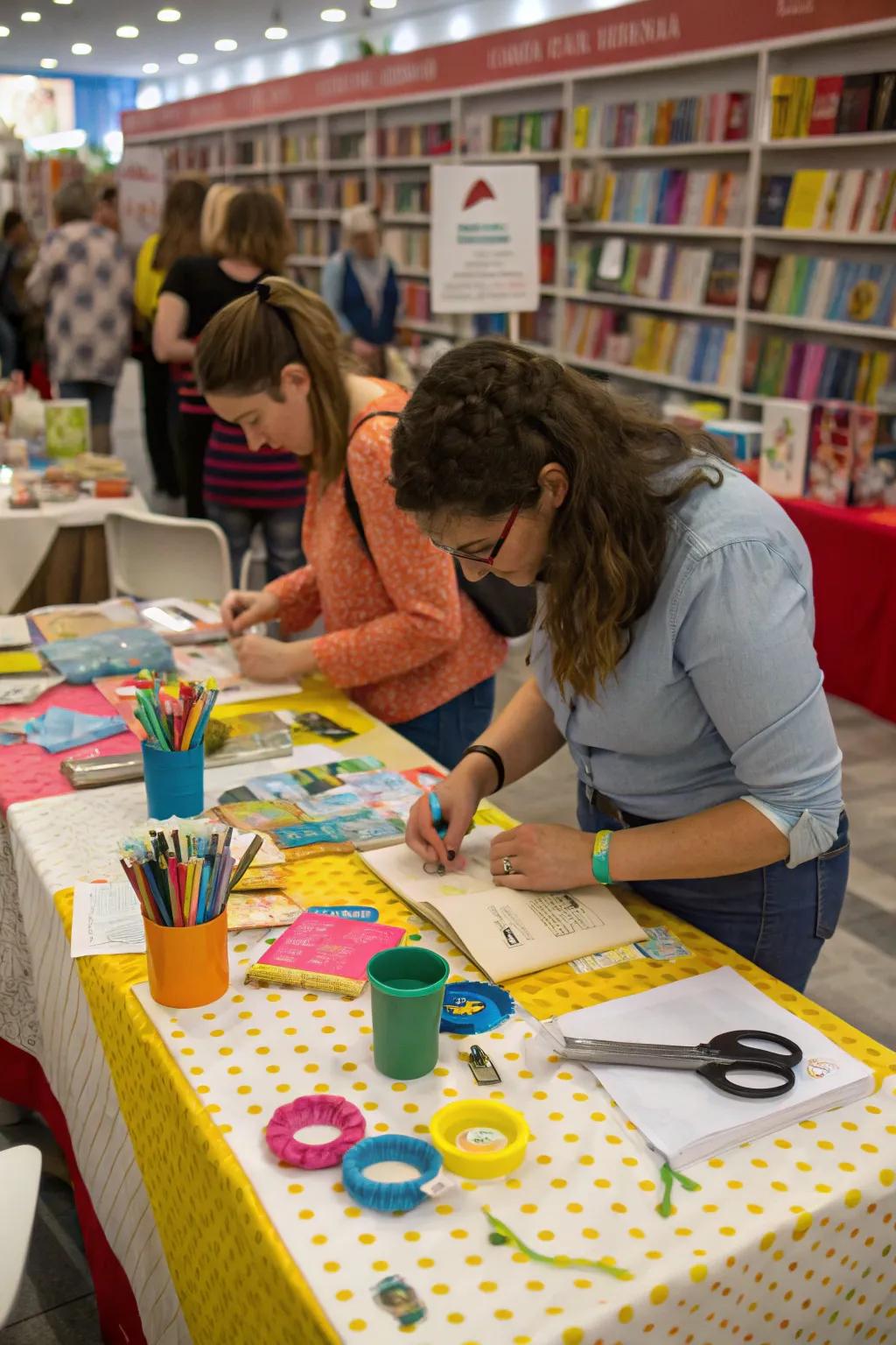 Create personalized keepsakes at the DIY bookmark station.