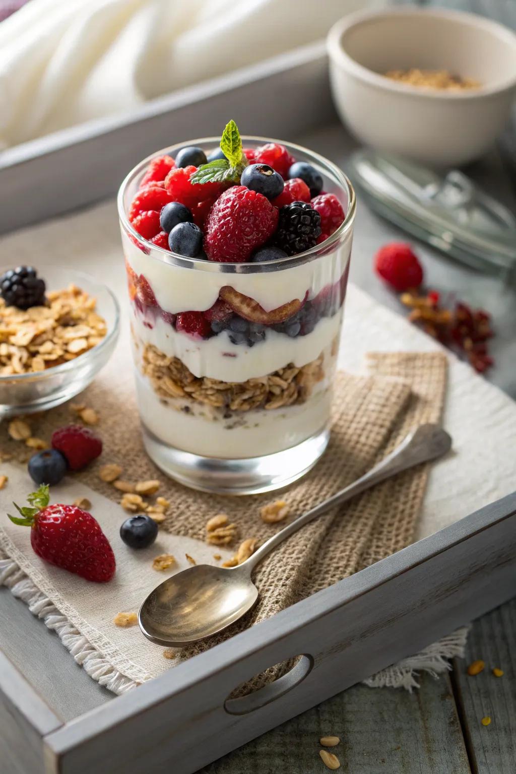 A breakfast trifle offers a beautiful and indulgent morning treat.