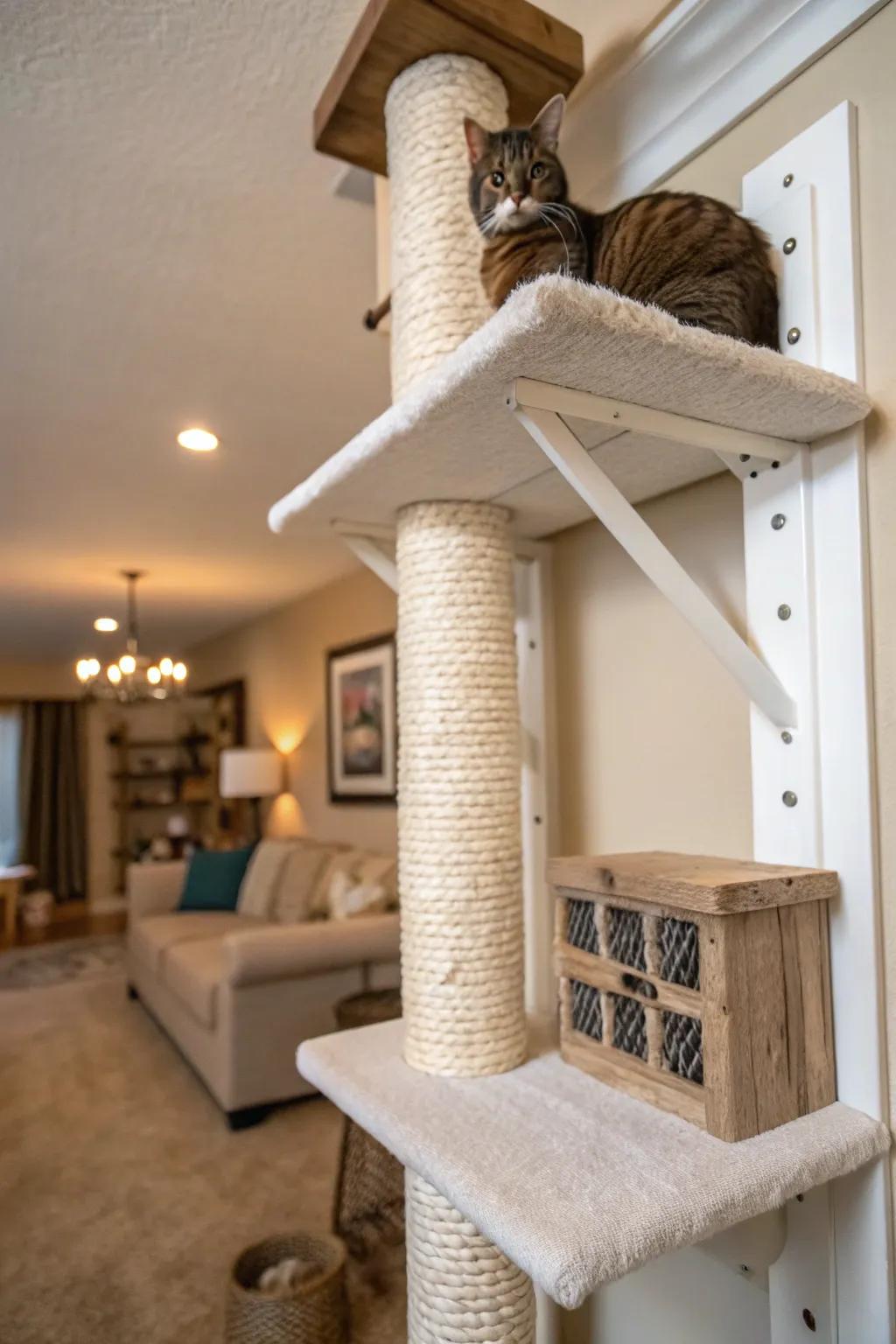 Secure installations ensure safety for playful cats.