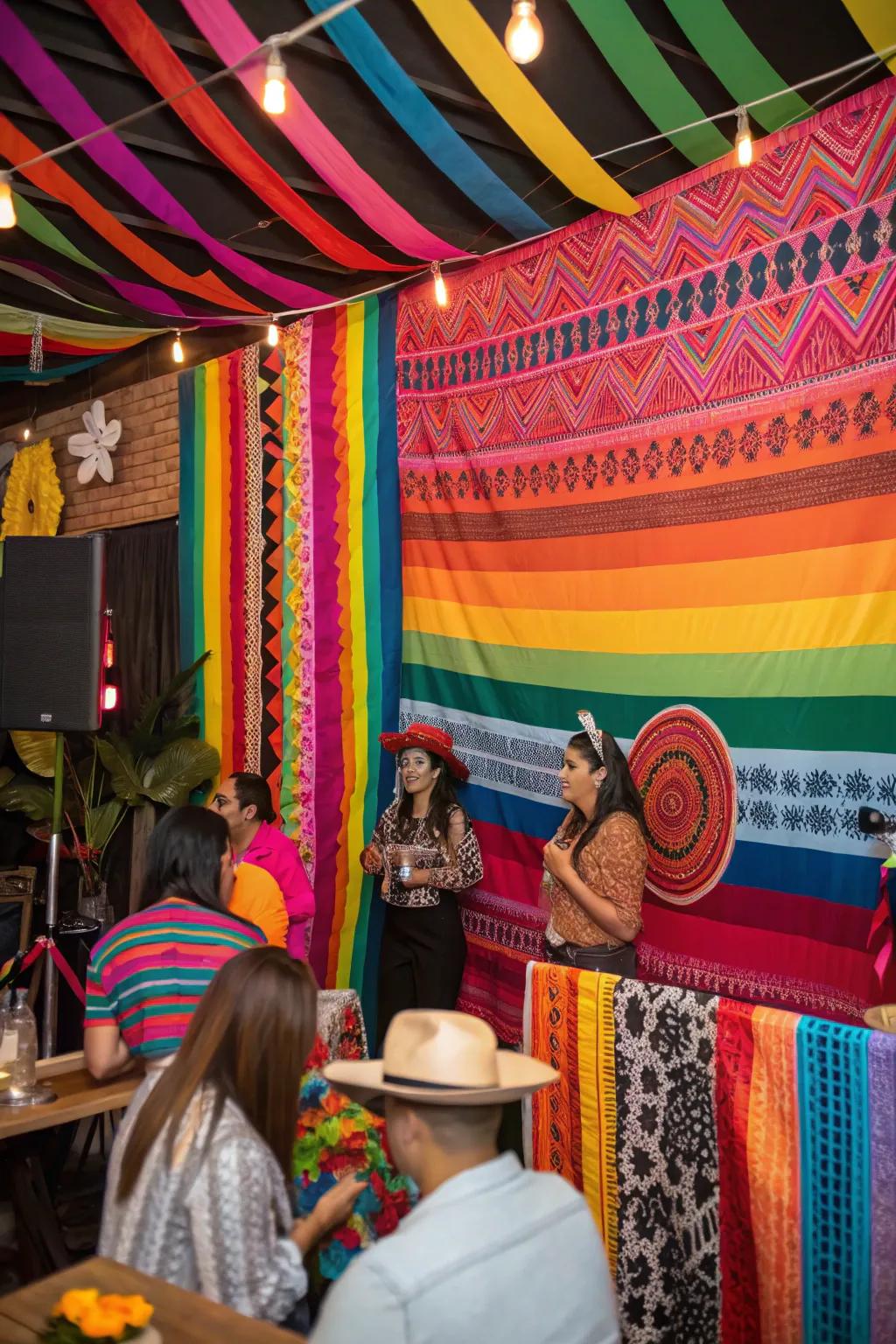 Create stunning visuals with a serape backdrop.