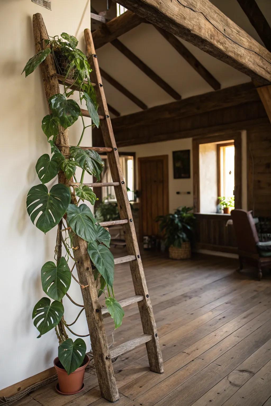 Repurpose vintage finds for plant support