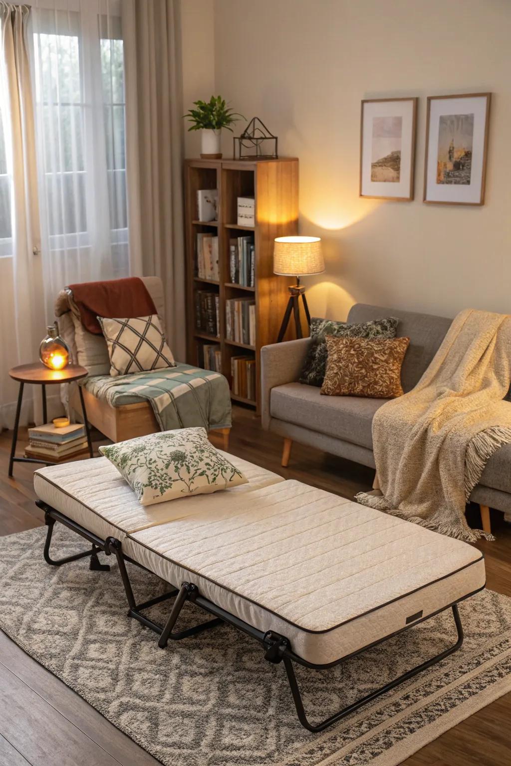 Foldable mattress beds offer a quick and easy solution for extra sleeping space.