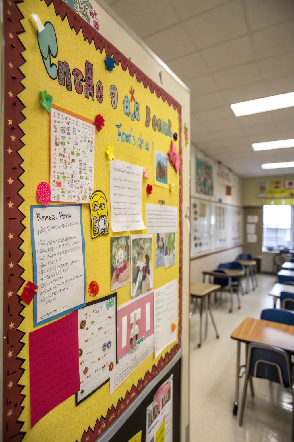 A fun bulletin board filled with humor and jokes