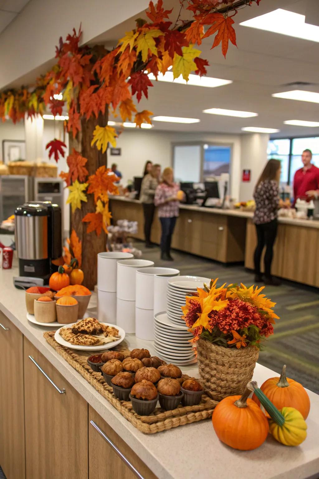 Seasonal decor keeps your coffee bar fresh and engaging.