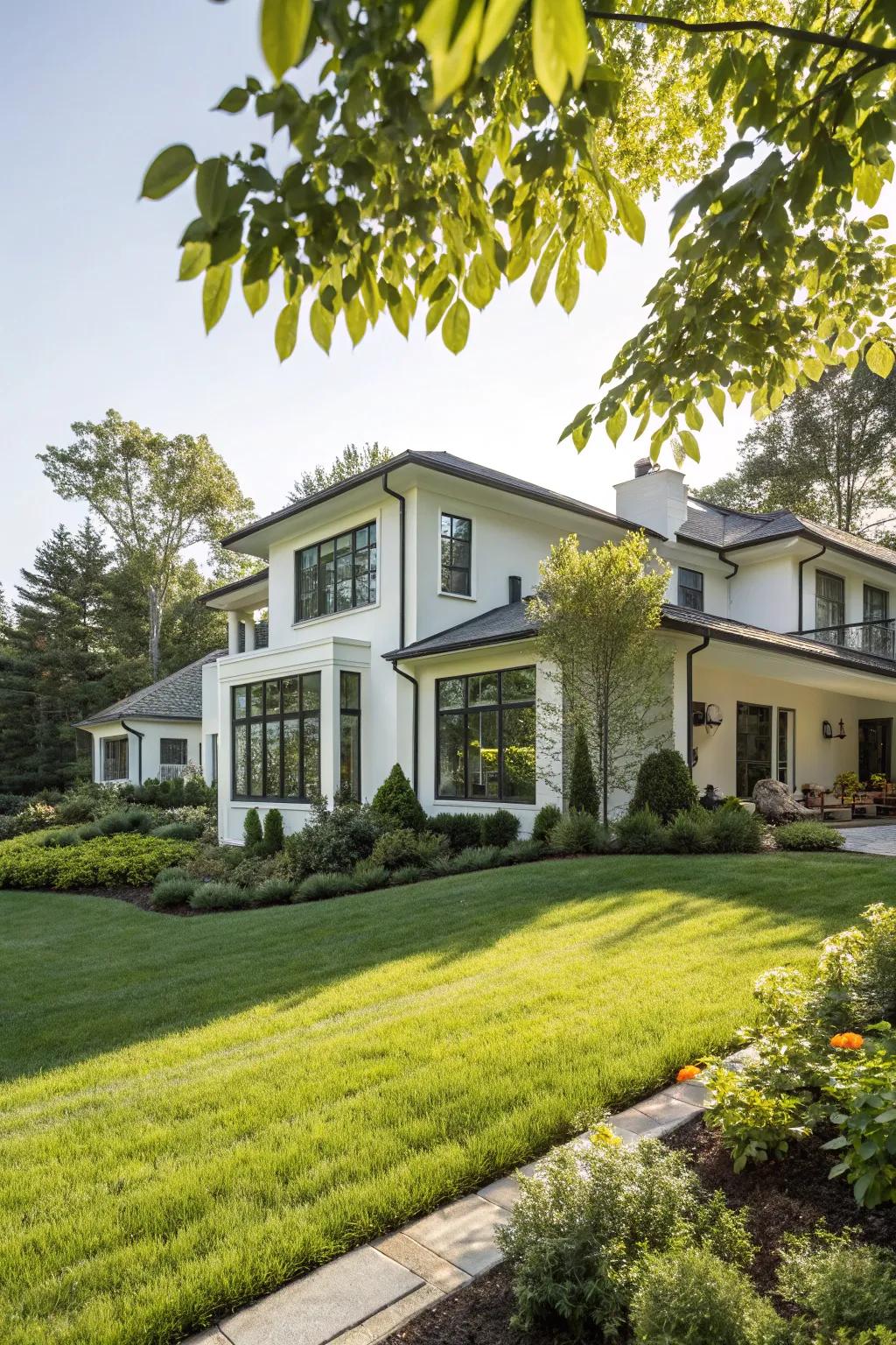 A home's exterior that invites and delights with fresh design elements.