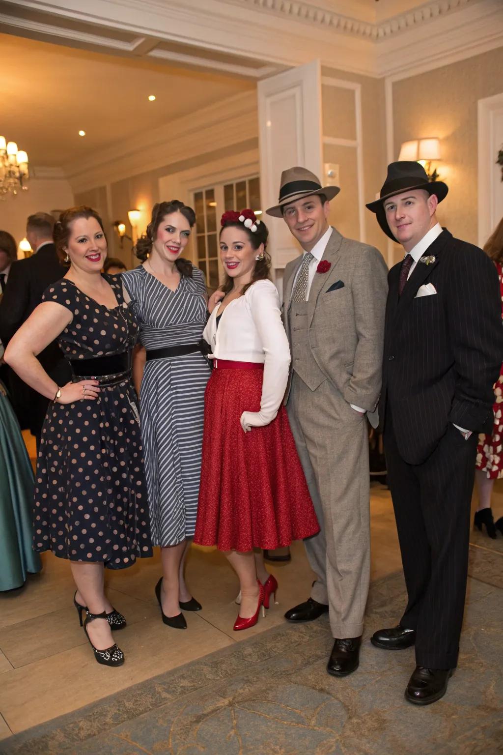 Invite your guests to don their best 1940s attire for an authentic vibe.
