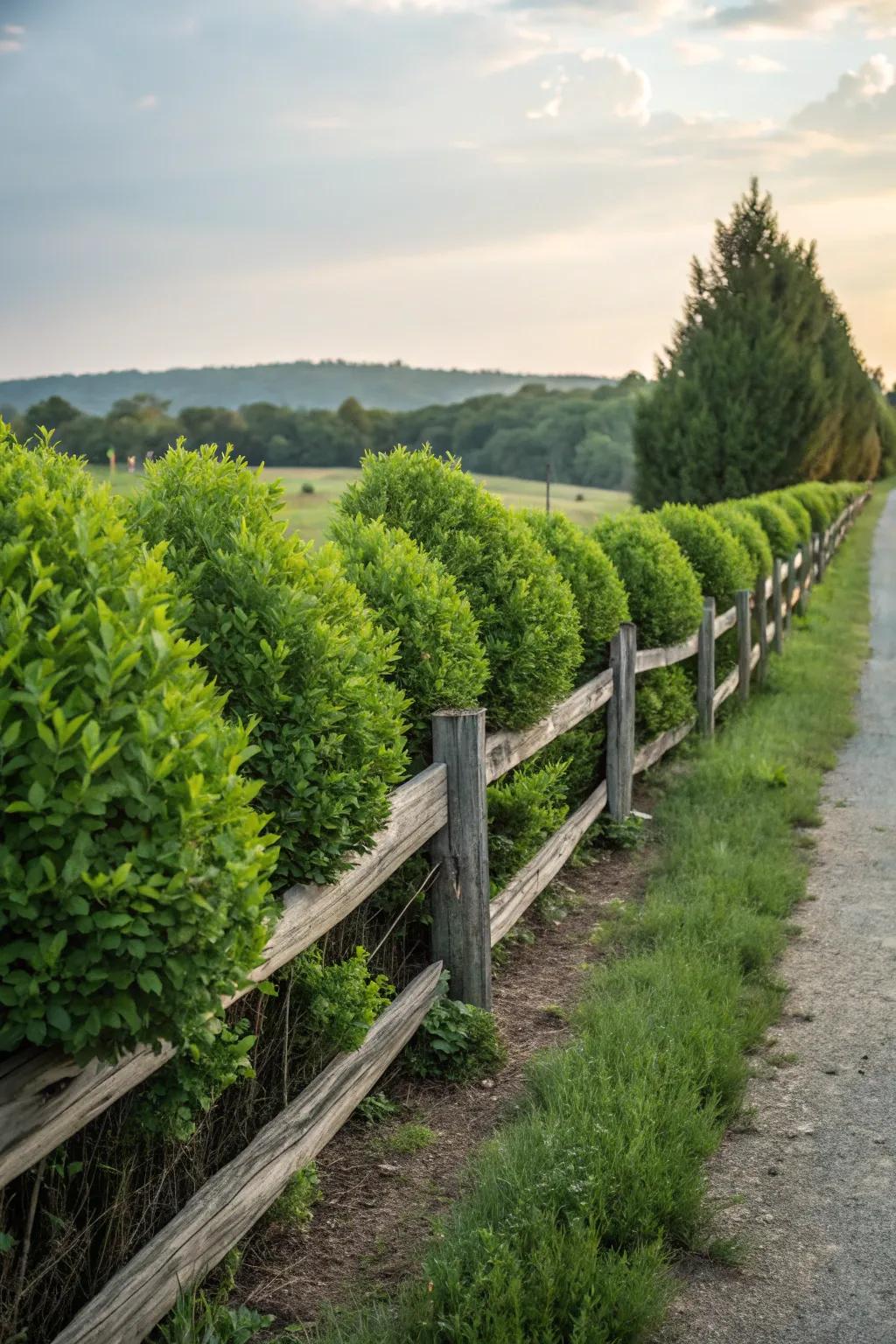 Lush shrubs provide a verdant backdrop to any garden.