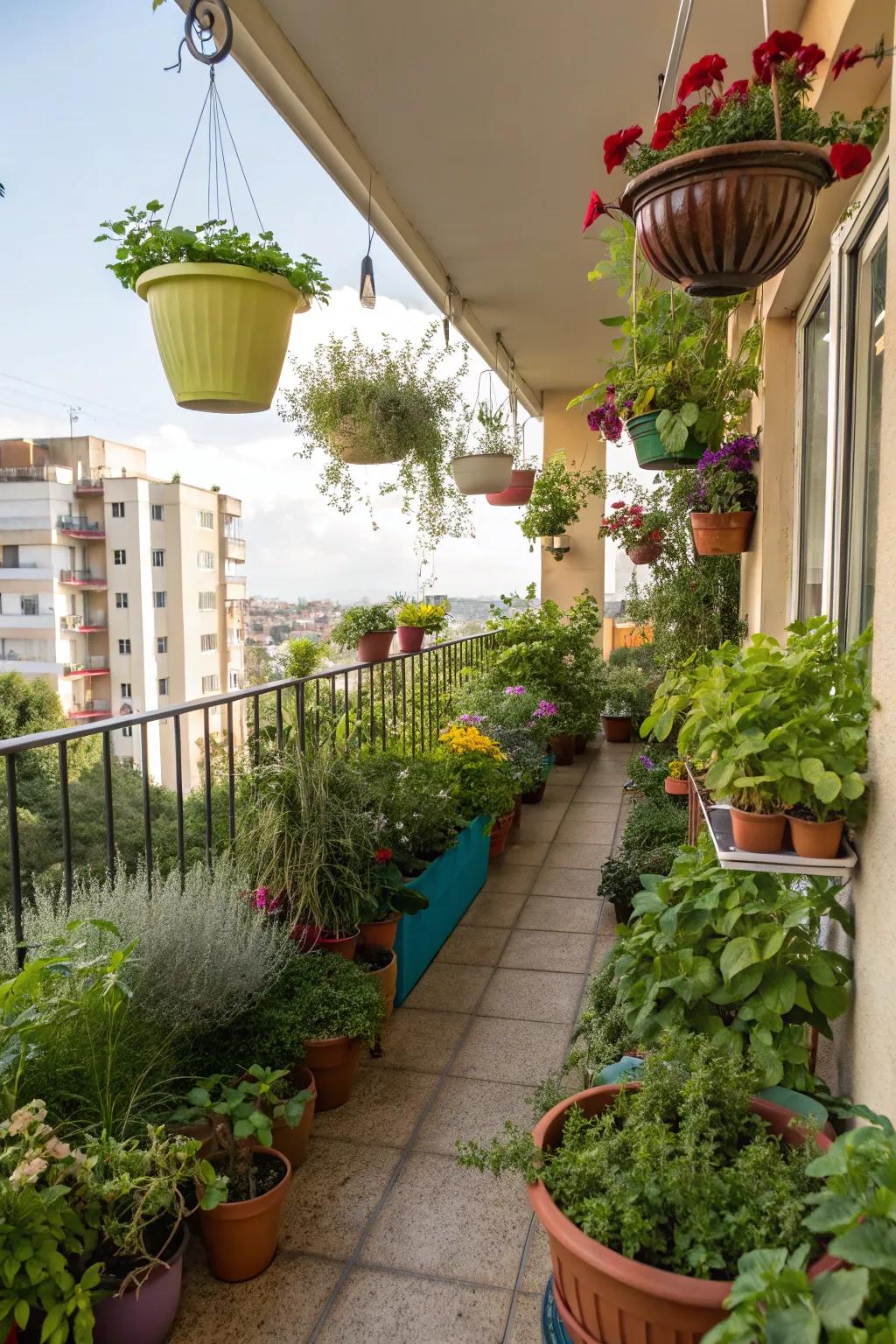 Potted greenery adds a fresh and natural vibe to your patio.