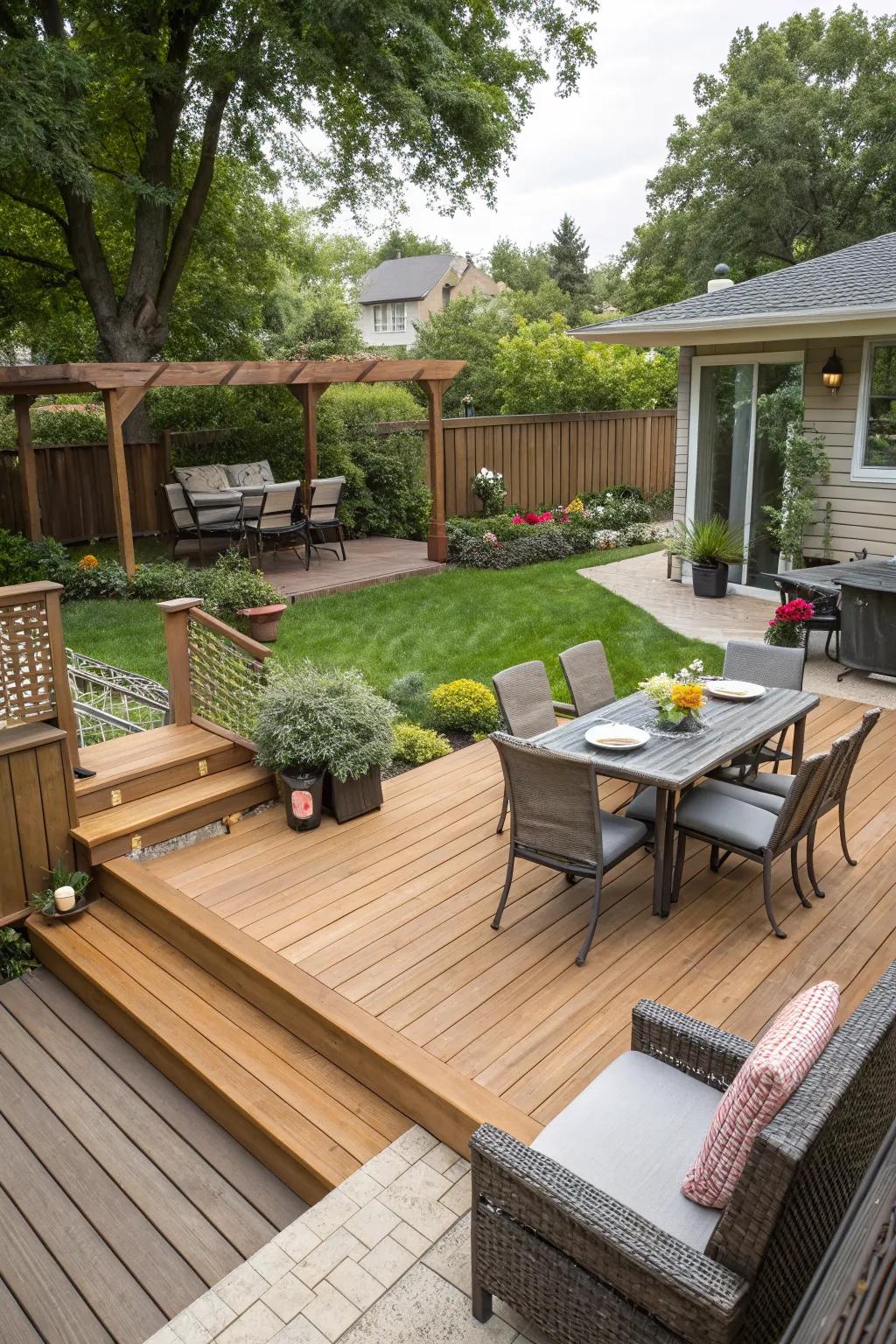 Decking adds structure and style to your outdoor living space.