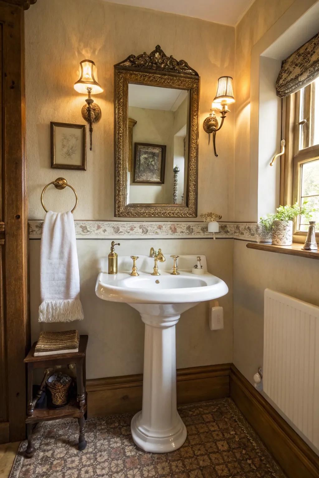 Create a timeless look with vintage elements.