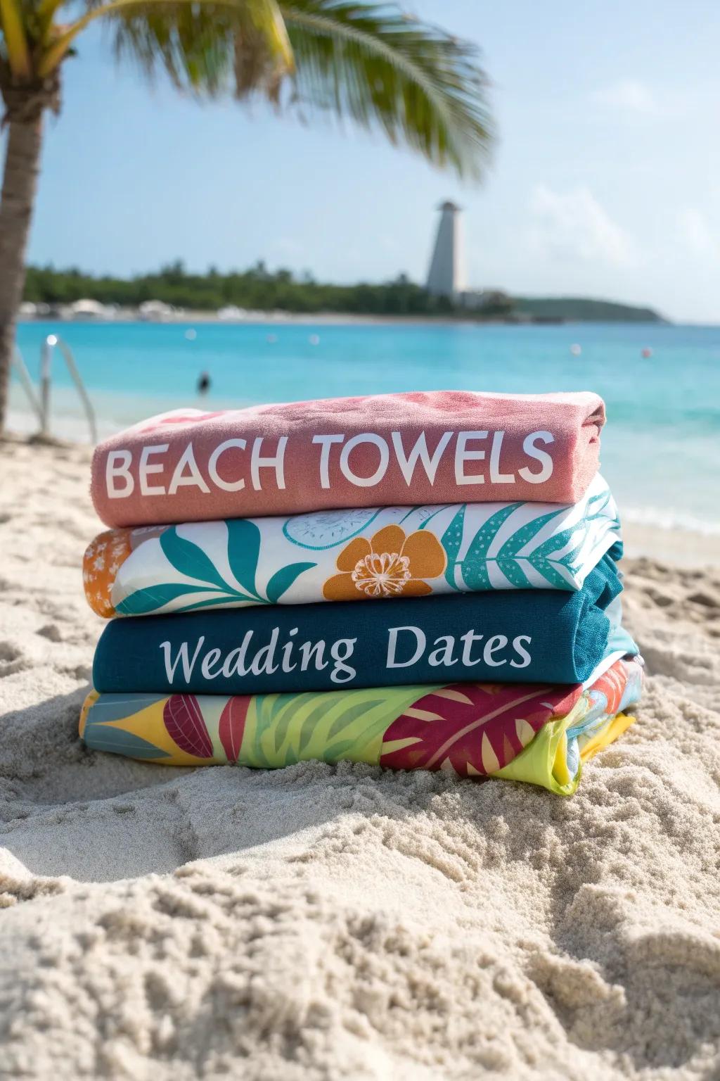 Personalized beach towels offer both practicality and a personal touch.