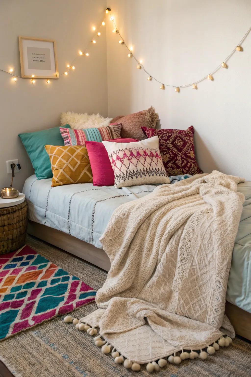 Transform a corner into a cozy retreat with a floor bed.