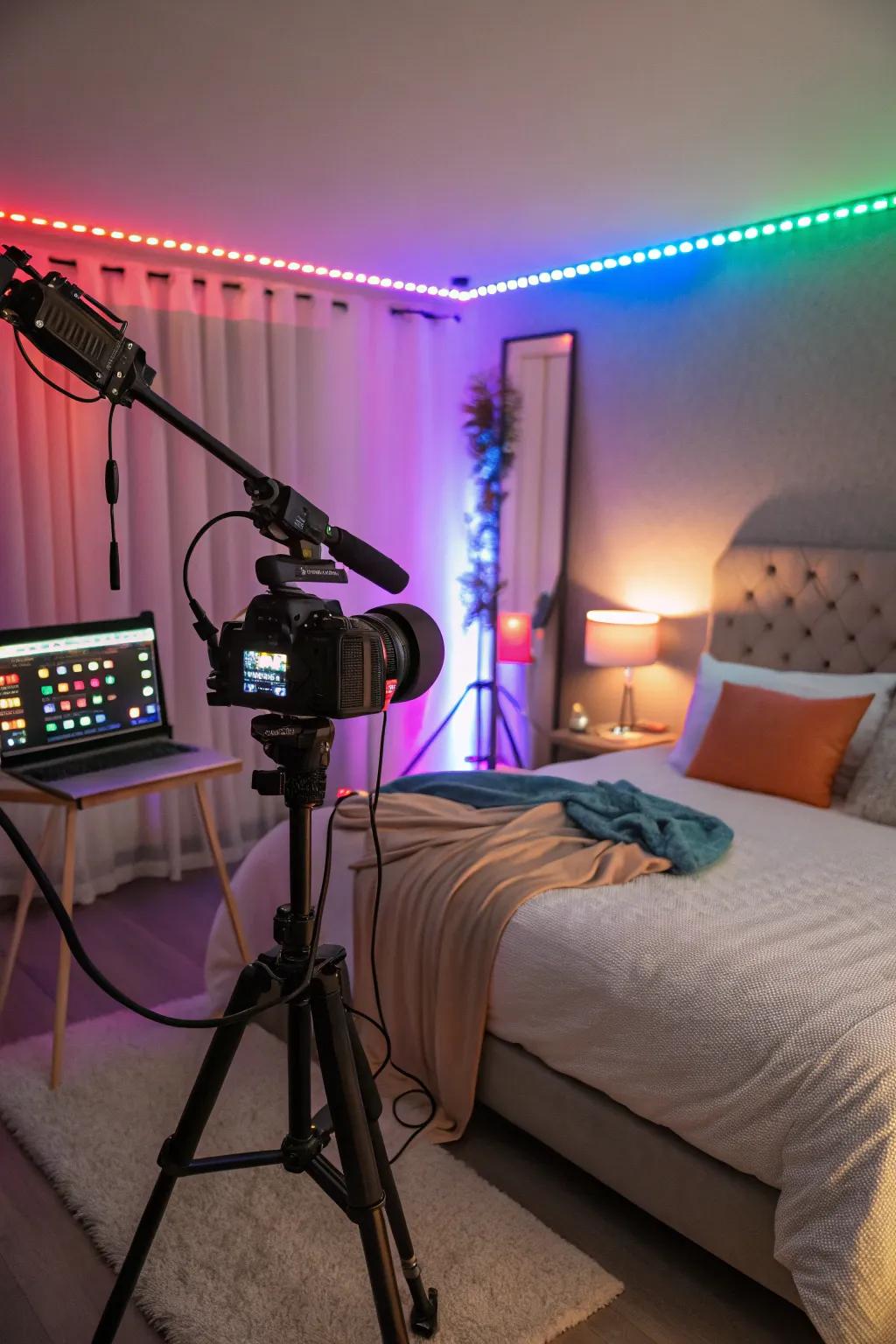 Add ambiance to your streaming space with colorful RGB lighting.