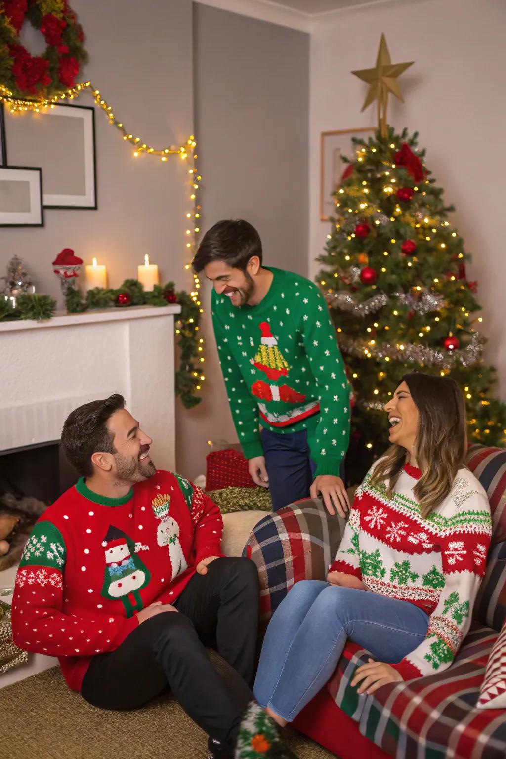 Laughs guaranteed at an Ugly Sweater Party.