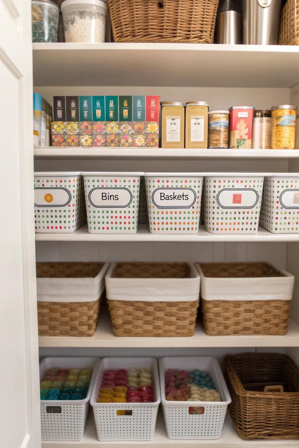 Personalized labels bring clarity and order to your pantry.