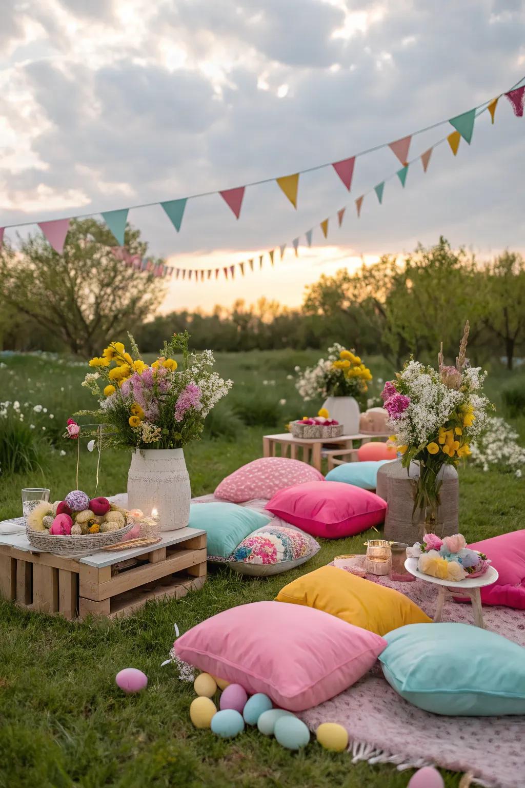 An outdoor Easter picnic is the perfect way to enjoy the spring sunshine.