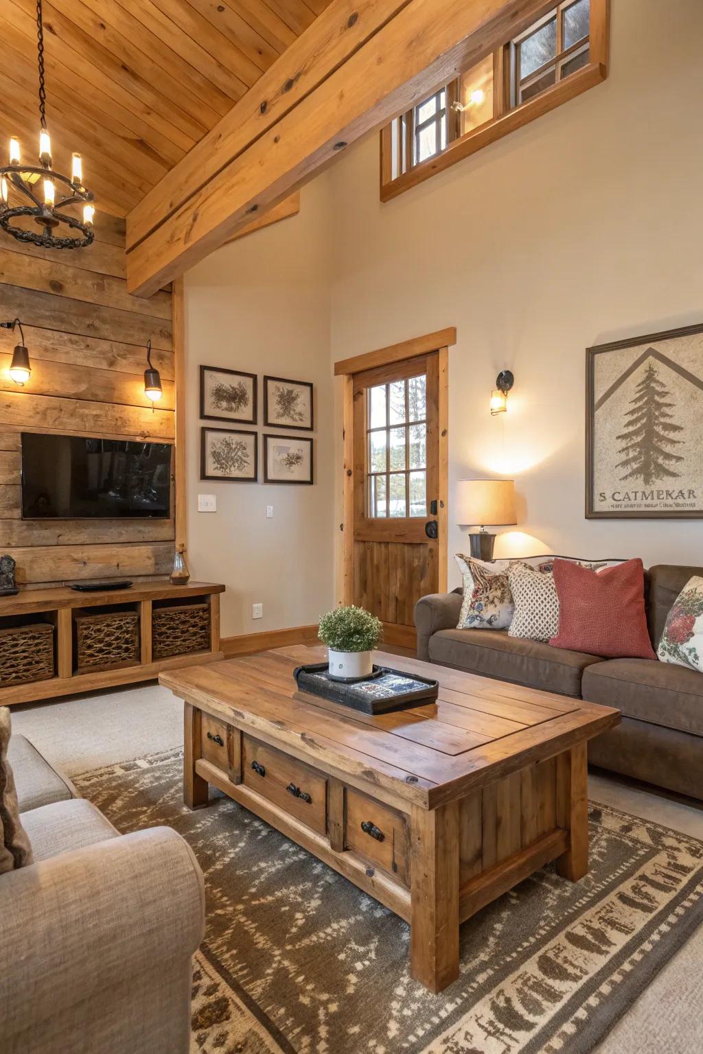 Rustic wood elements bring warmth and charm to fall decor.