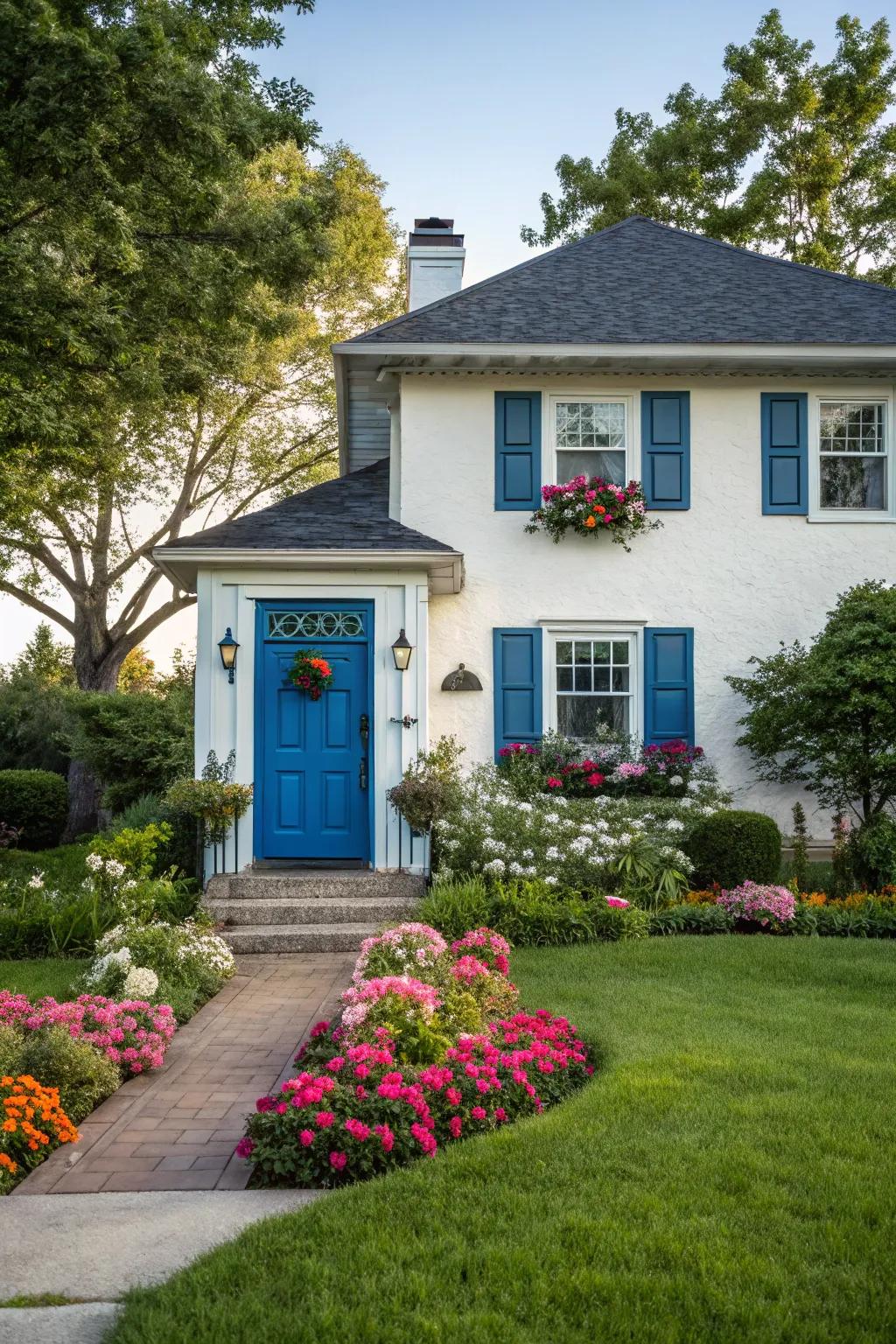 A bold front door color can transform your home's appearance.