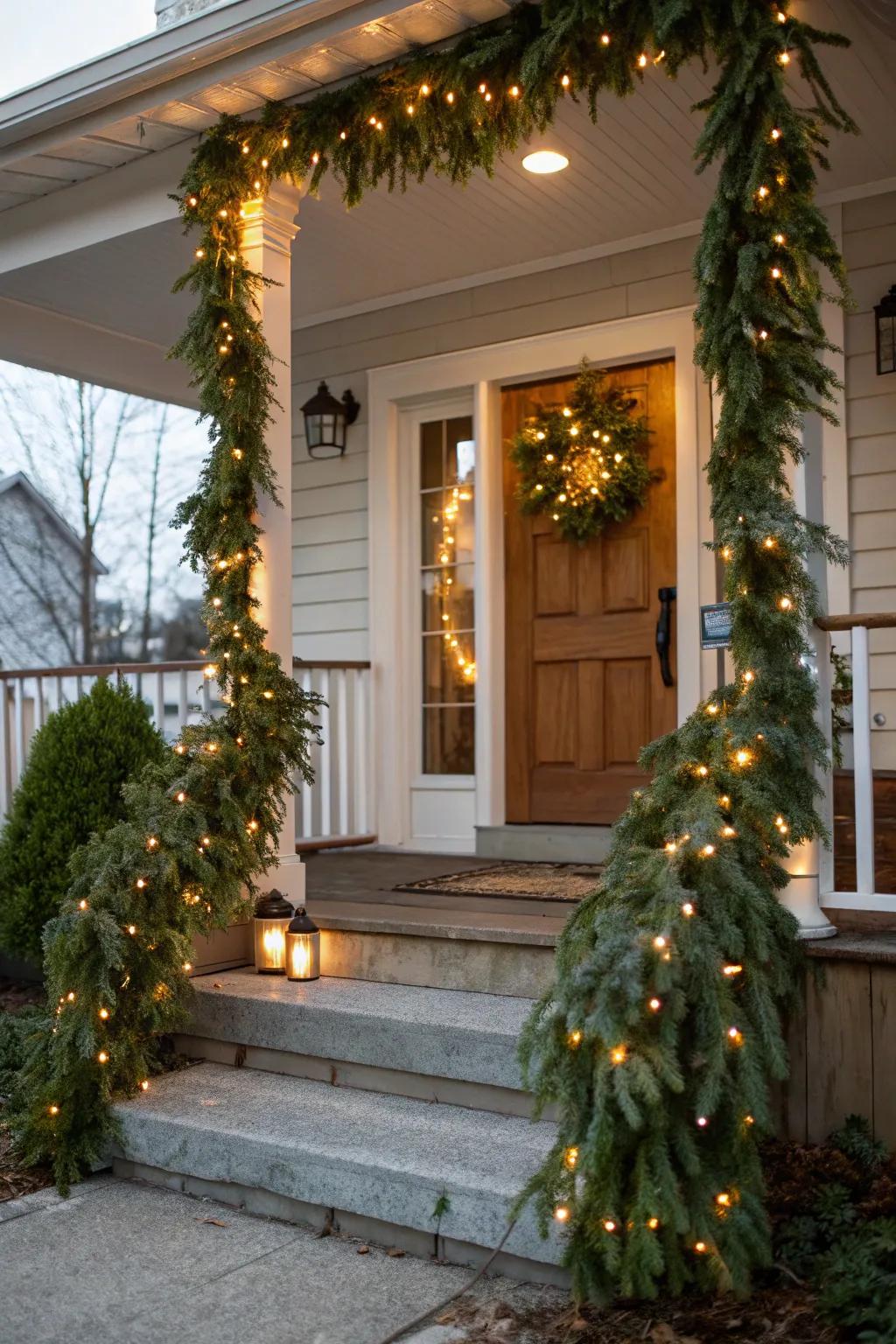 Twinkling lights turn your garland into a magical feature.