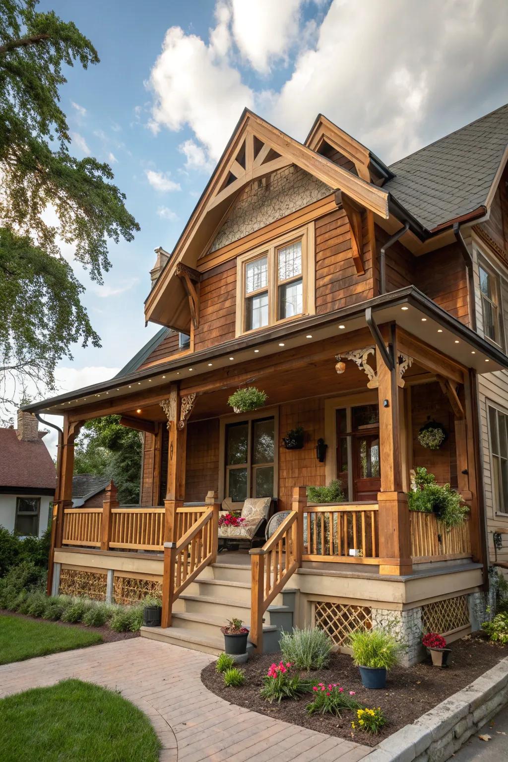 Craftsman-style gables exude a warm, handcrafted charm.