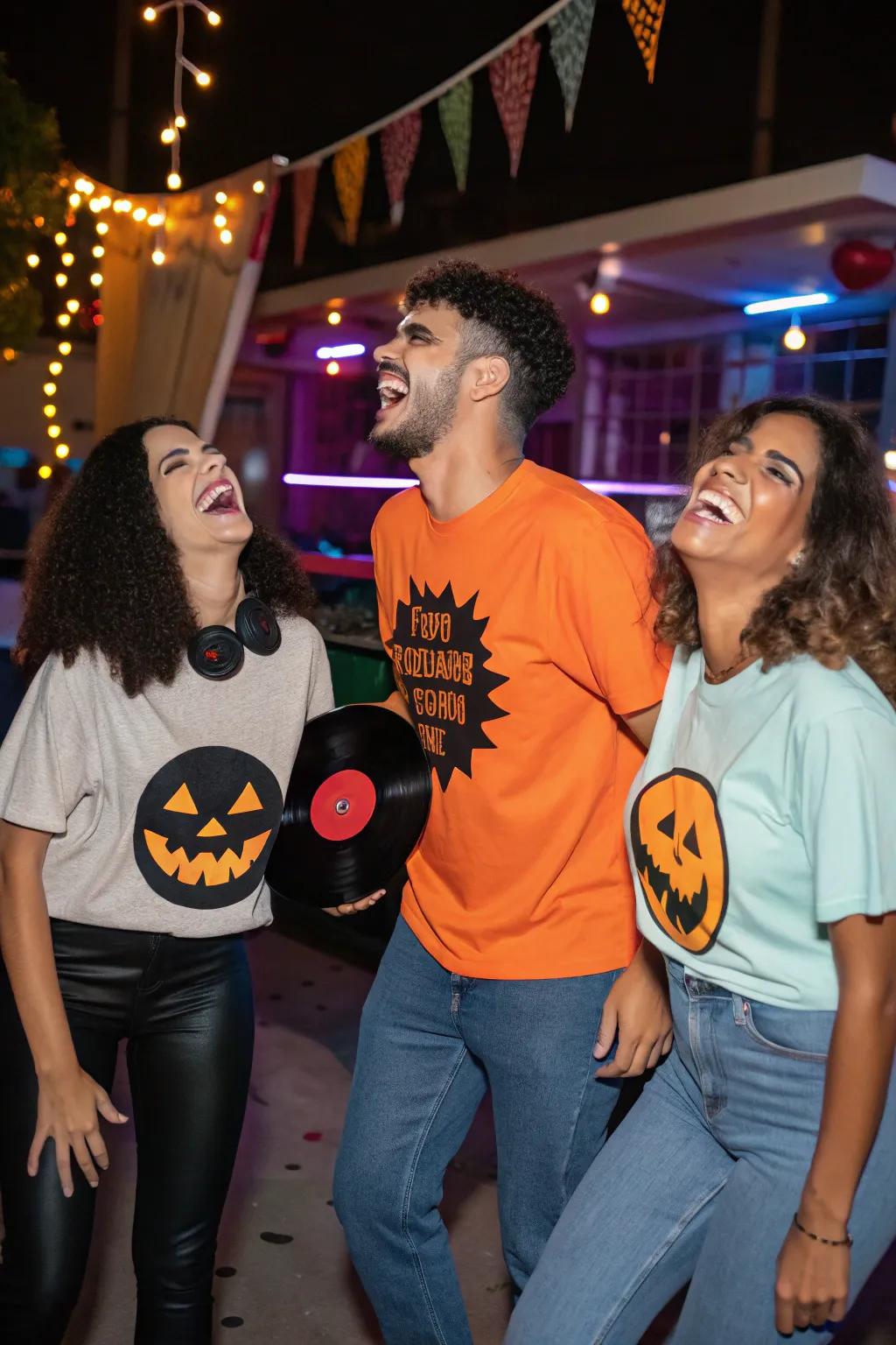 Custom t-shirts bring festive spirit to your Halloween gatherings.