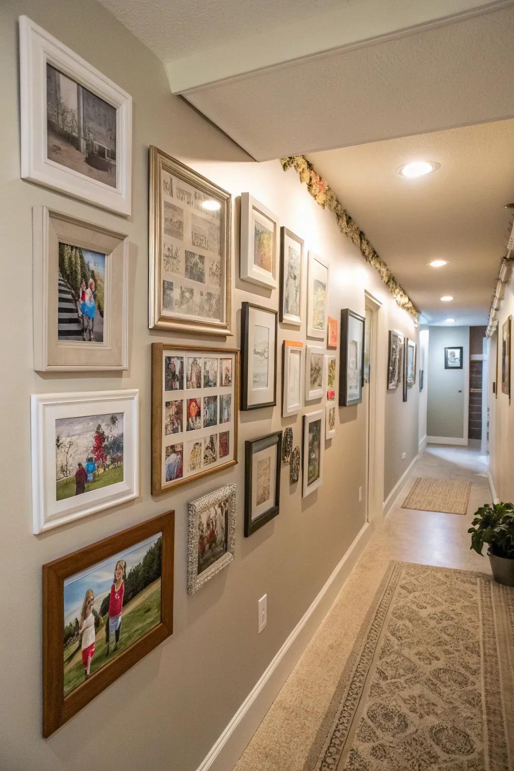 A harmonious blend of personal photos and artistic flair.