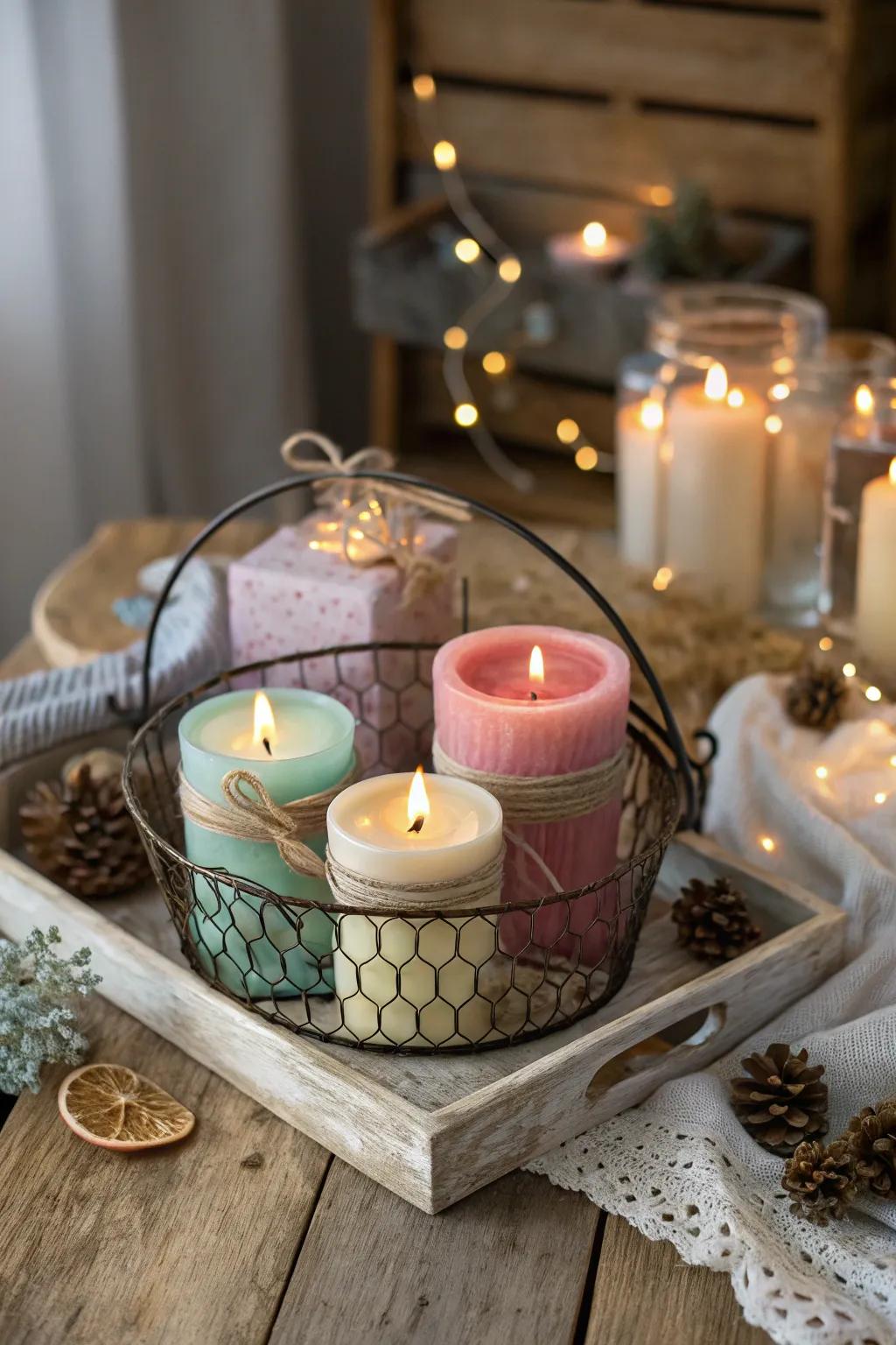 A collection of scented candles to fill their new home with warmth.