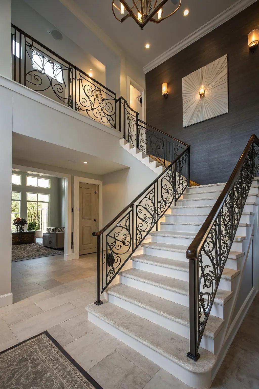 Transform your staircase into a statement piece within your split-level home.