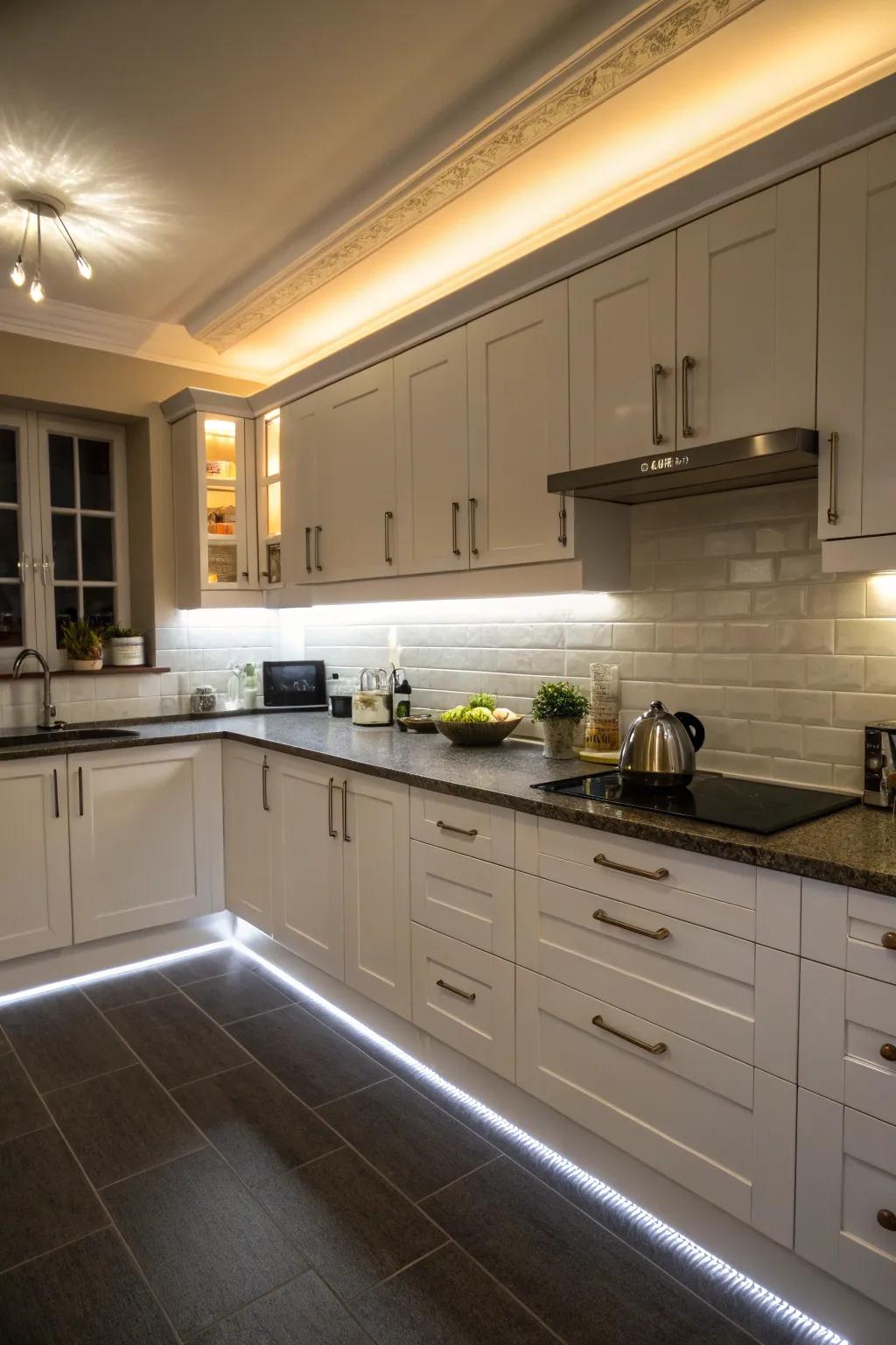 Brighten up your countertops with practical under-cabinet lighting.