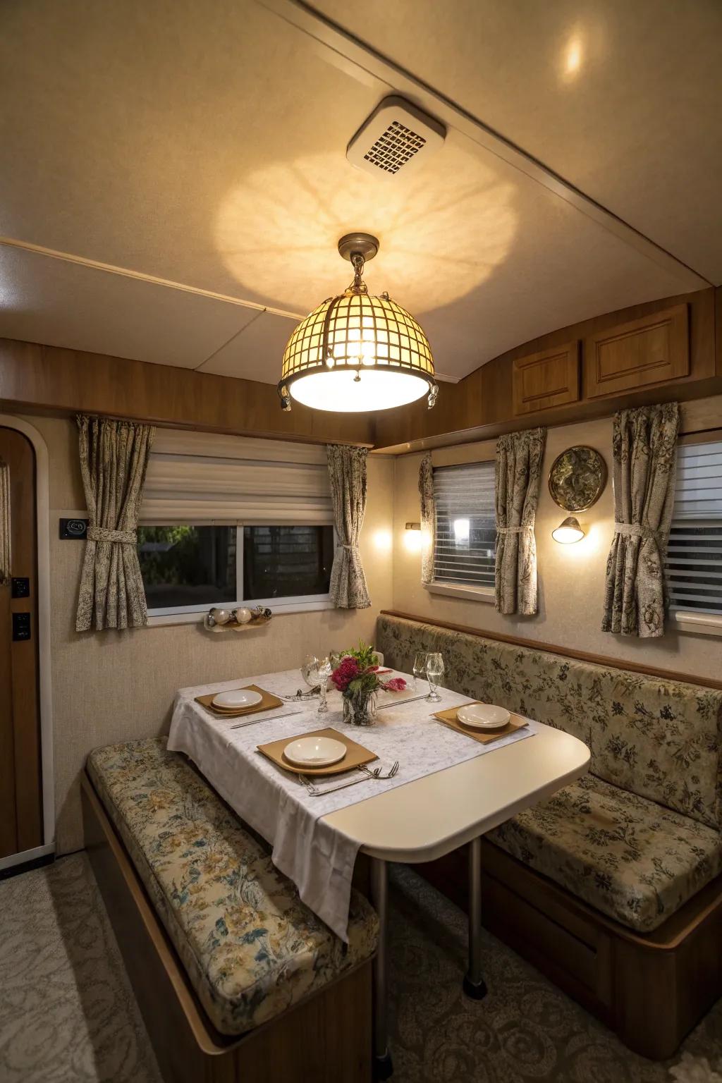 Lighting is key to achieving the perfect dining room atmosphere.