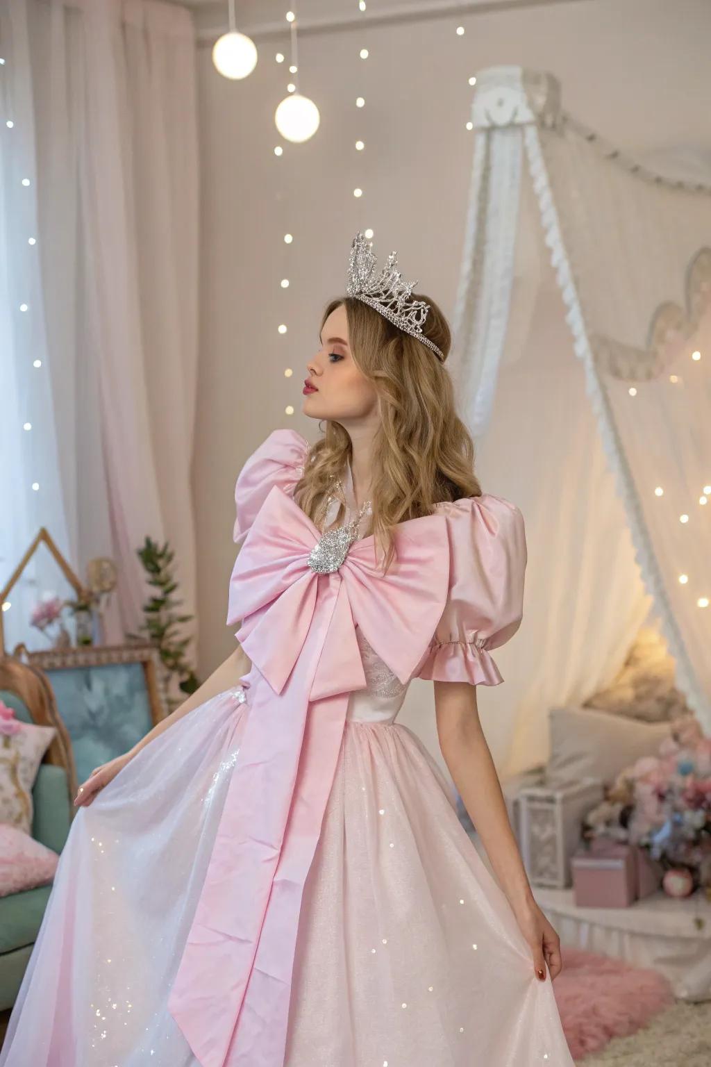 A fairy tale character brought to life with a high-fashion twist.