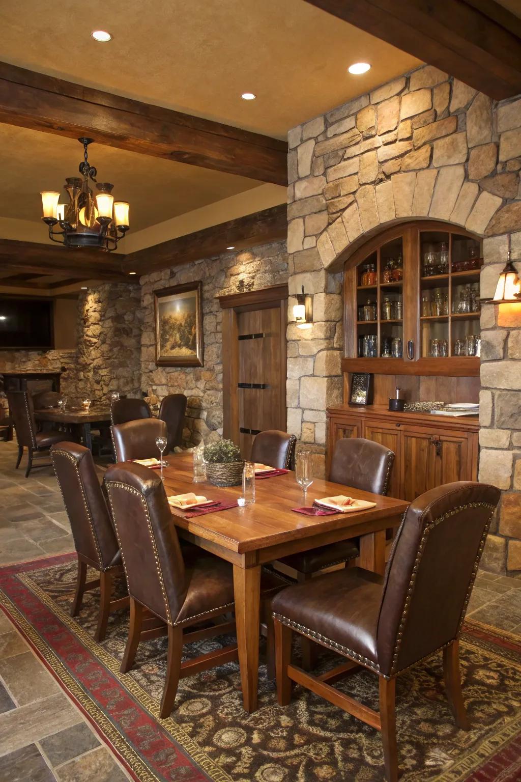 Natural materials add depth and warmth to a southwestern-themed room.