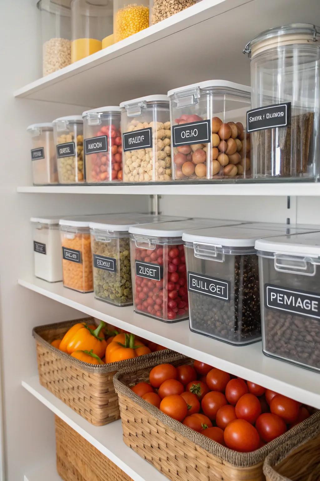 Labels add clarity and ease to your pantry organization.