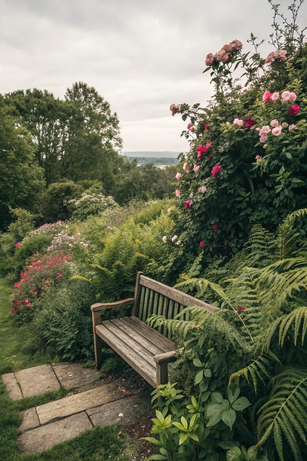 Find solitude in a hidden garden nook.