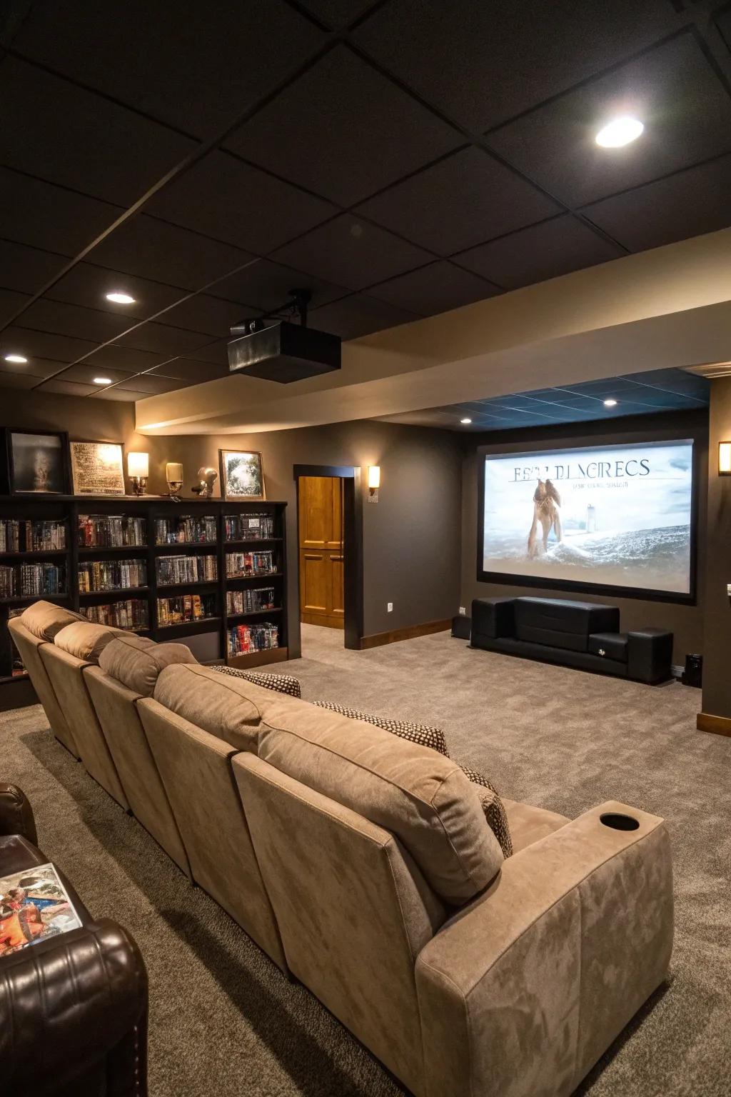 Enjoy movie nights in your own home theater.