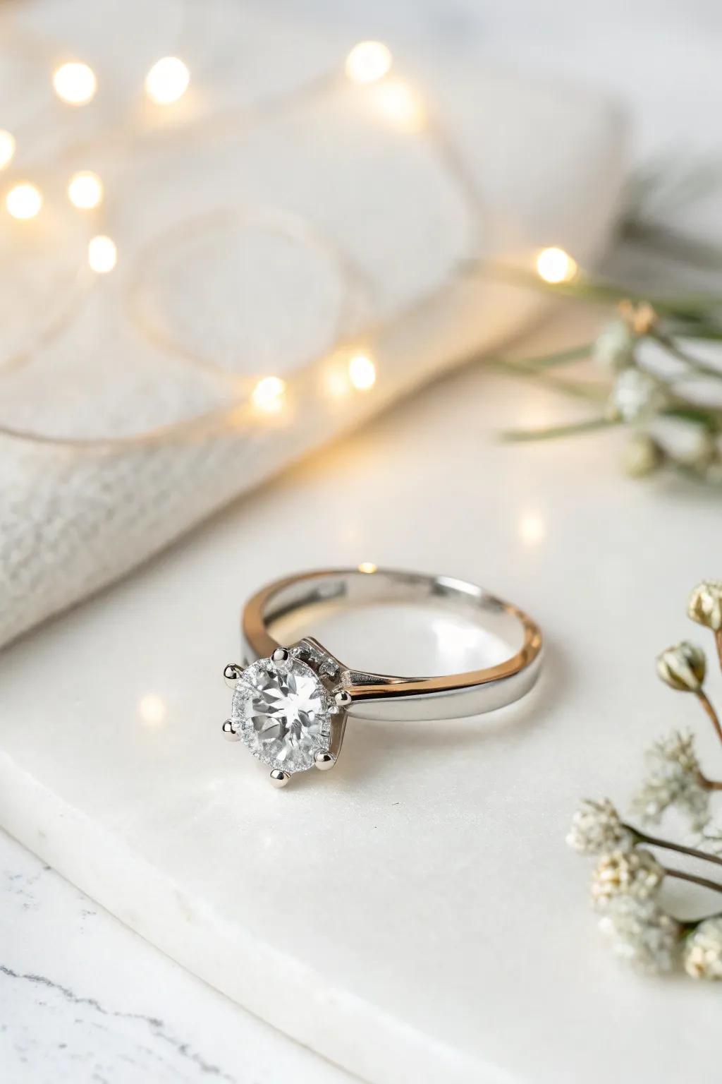 A stunning solitaire diamond ring that embodies timeless elegance.