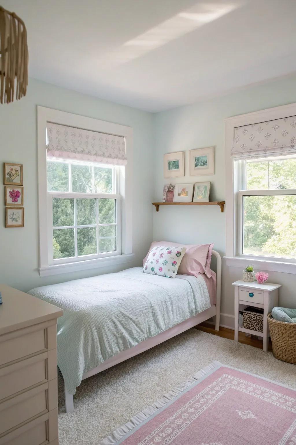 Light colors create an illusion of a larger, brighter room.