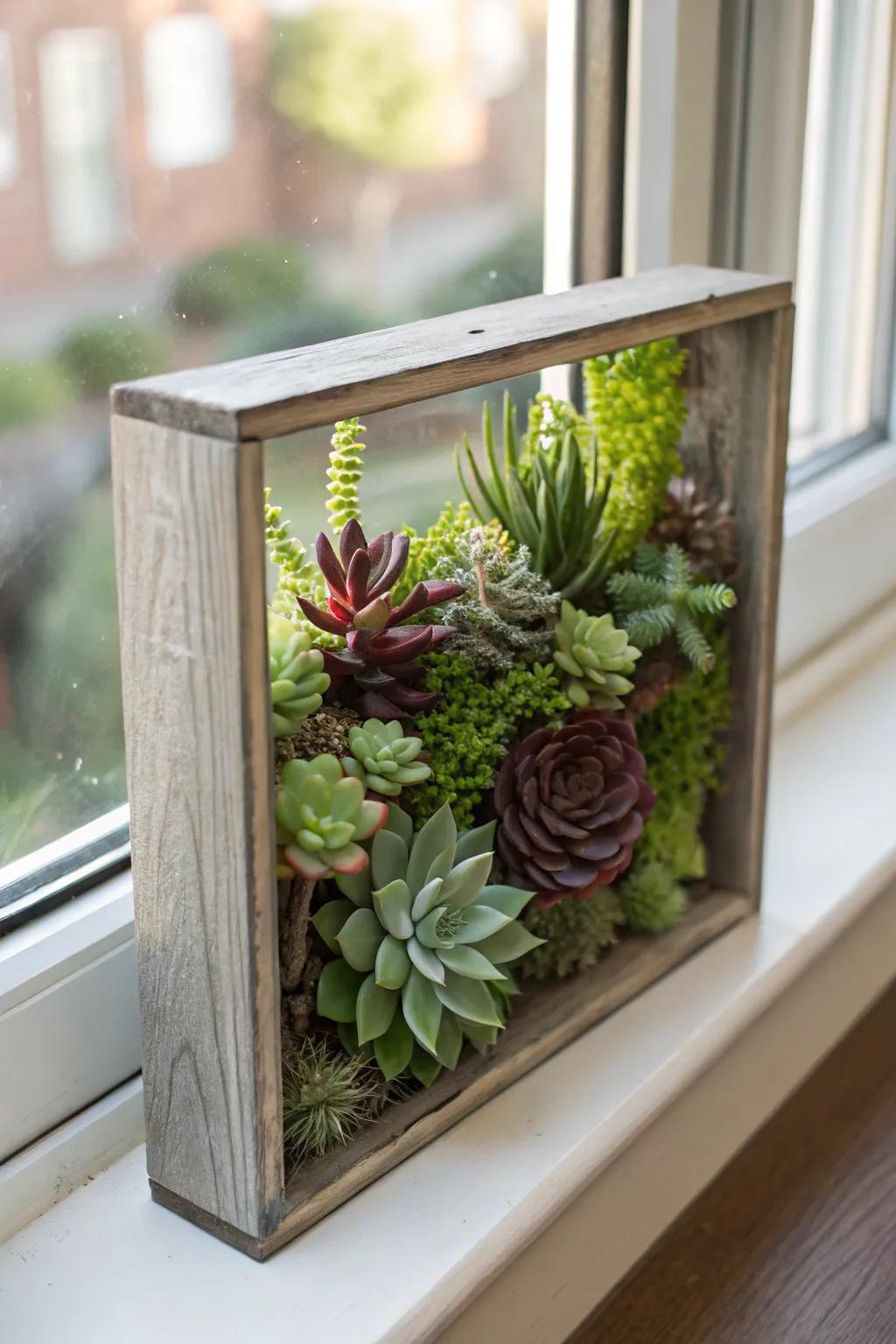 Enjoy nature's charm with a botanical shadow box.