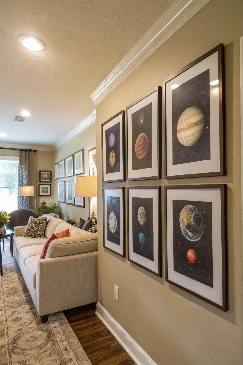 Planetary art prints add a touch of the universe to your walls.